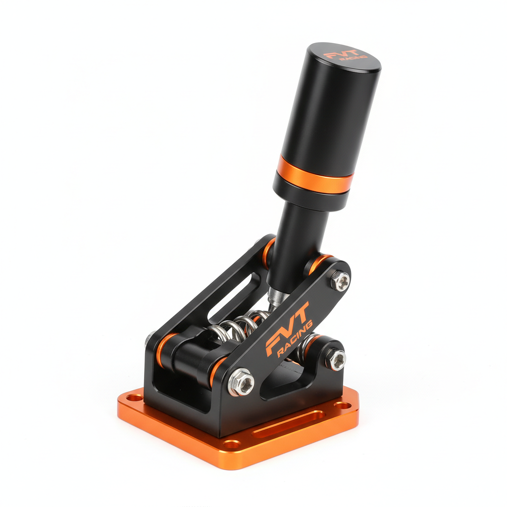 FVT Racing Short Throw Shifter in black and orange