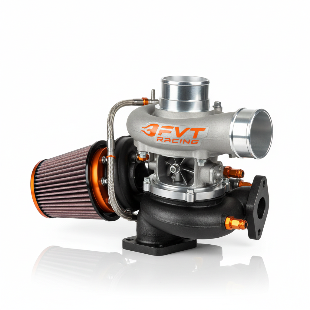 FVT Racing Turbocharger Kit with orange branding