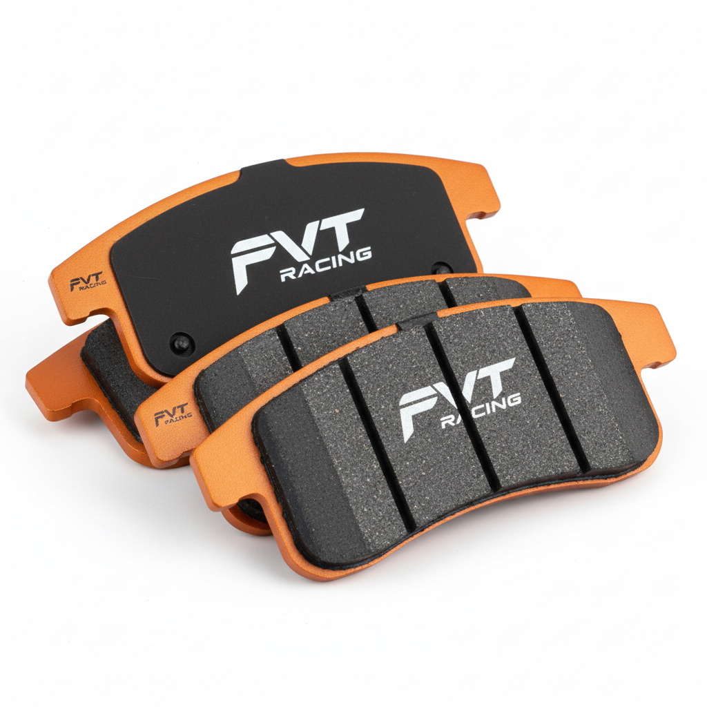 FVT Racing Performance Brake Pads in black and orange