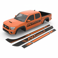 FVT Racing Toyota Tacoma Pinstripe Decal Kit in orange and black