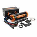 FVT Racing E85 High-Flow Fuel Pump with orange branding