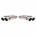 FVT Racing Performance Exhaust Pipes stainless steel with orange branding